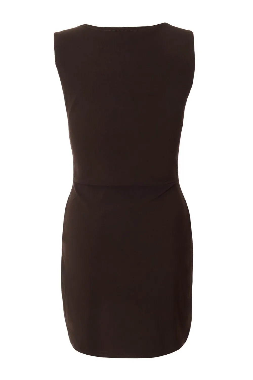 Quiz Going Out|Wrap Dresses>Brown Square Neck Mini Dress