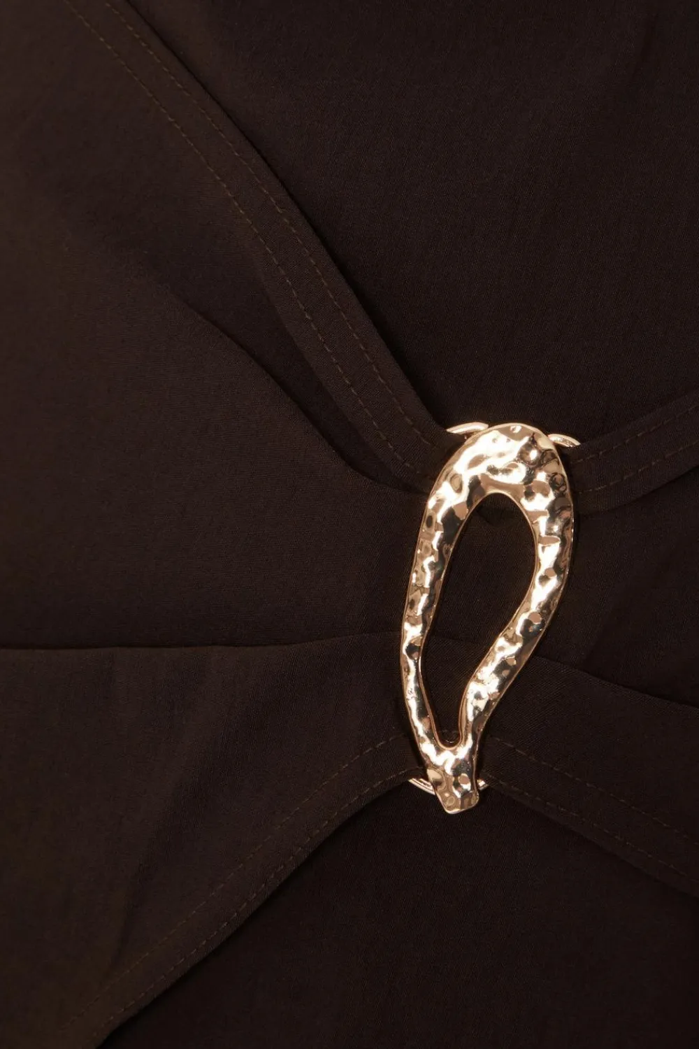 Quiz Going Out|Wrap Dresses>Brown Square Neck Mini Dress