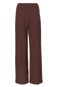 Quiz Trousers|Holiday>Brown Textured Palazzo Trousers