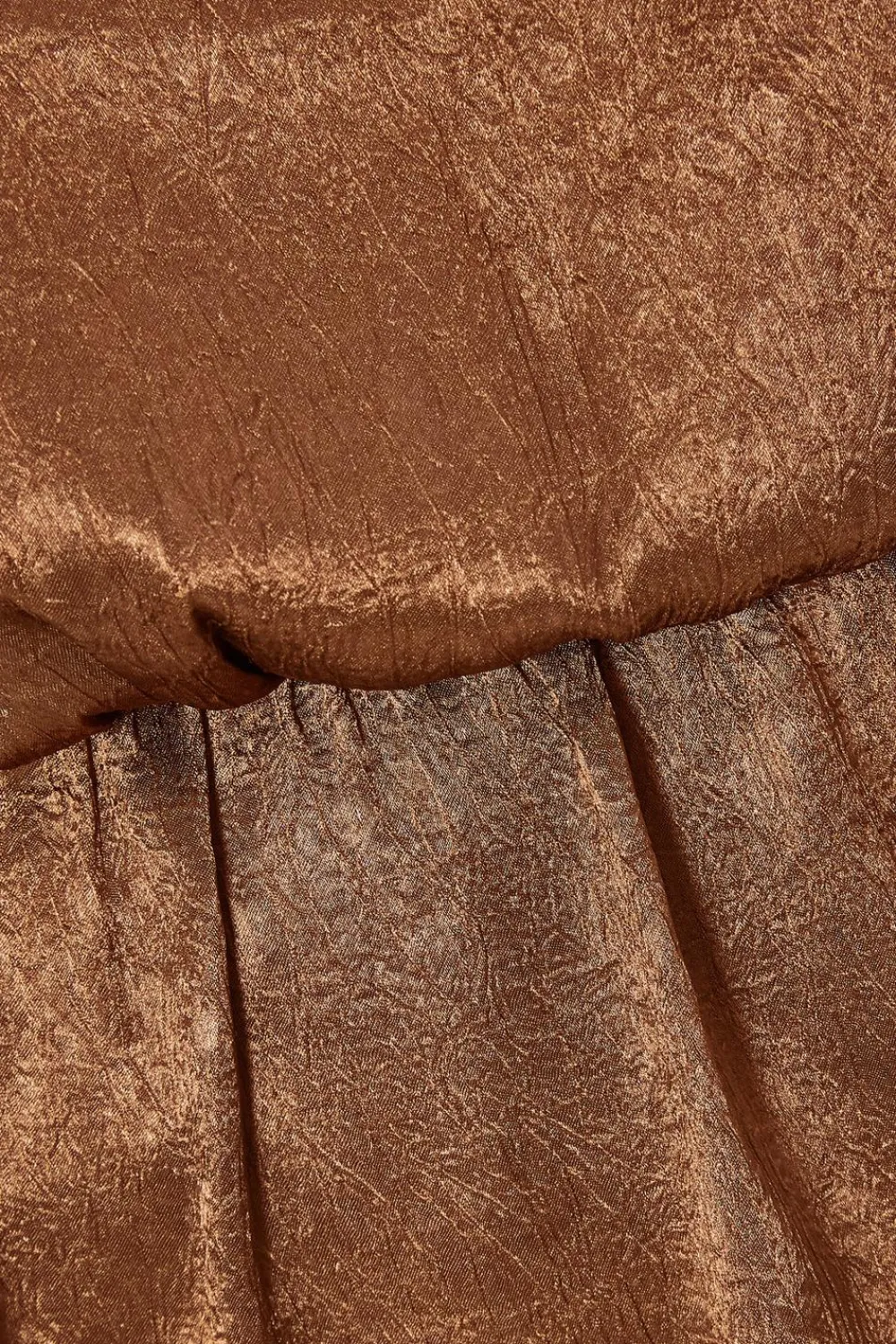 Quiz Going Out Tops|Tops>Brown Textured Satin Top