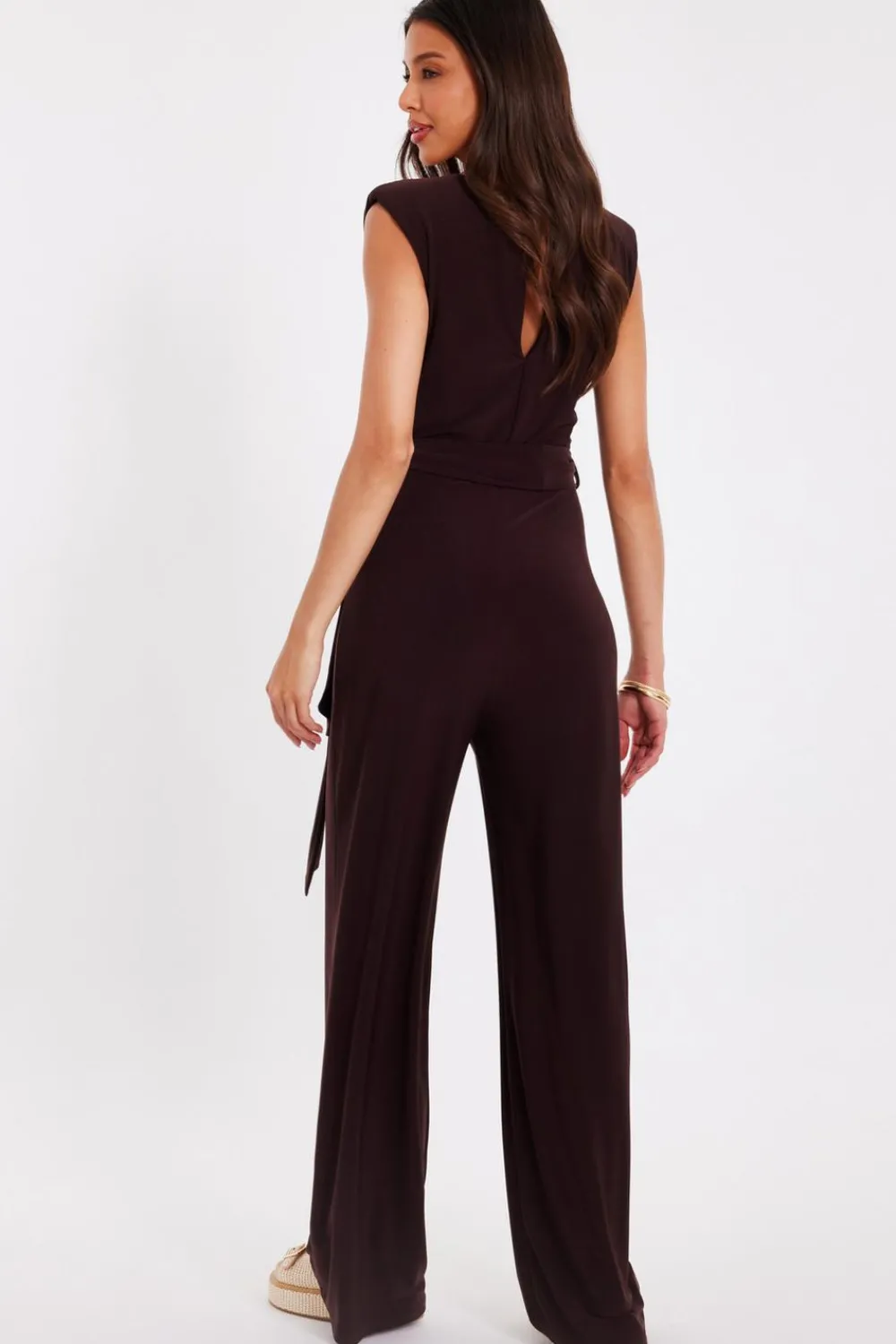 Quiz Going Out Jumpsuits|Workwear>Tie Waist Jumpsuit