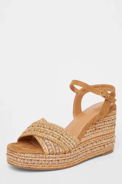 Quiz Wedges|Sandals>Cross Strap Embellished Wedges