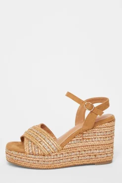 Quiz Wedges|Sandals>Cross Strap Embellished Wedges