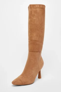 Quiz Boots>Faux Suede Knee High Boots