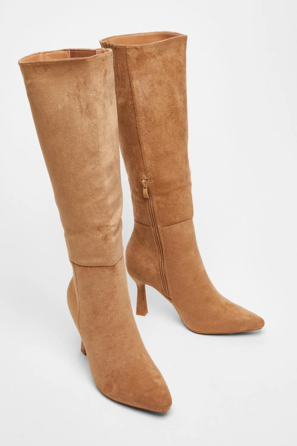 Quiz Boots>Faux Suede Knee High Boots