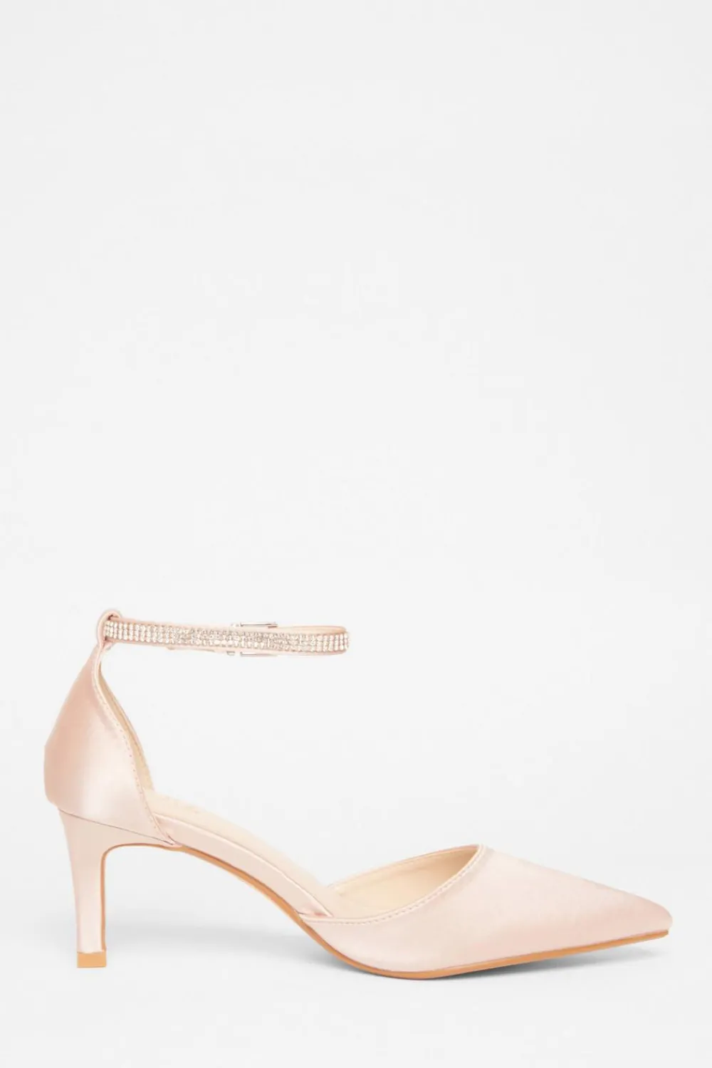 Quiz Shoe & Bag Sets|Occasion Shoes>Diamante Strap Court Heels