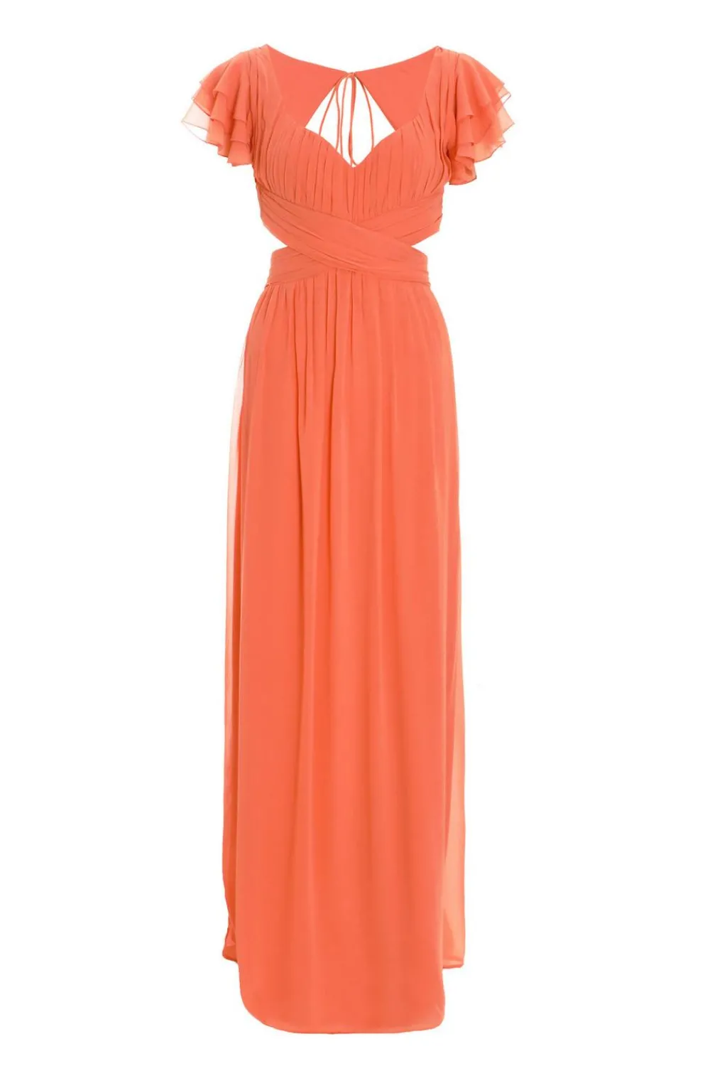 Quiz Prom Dresses|Prom & Ball>Coral Chiffon Backless Maxi dress