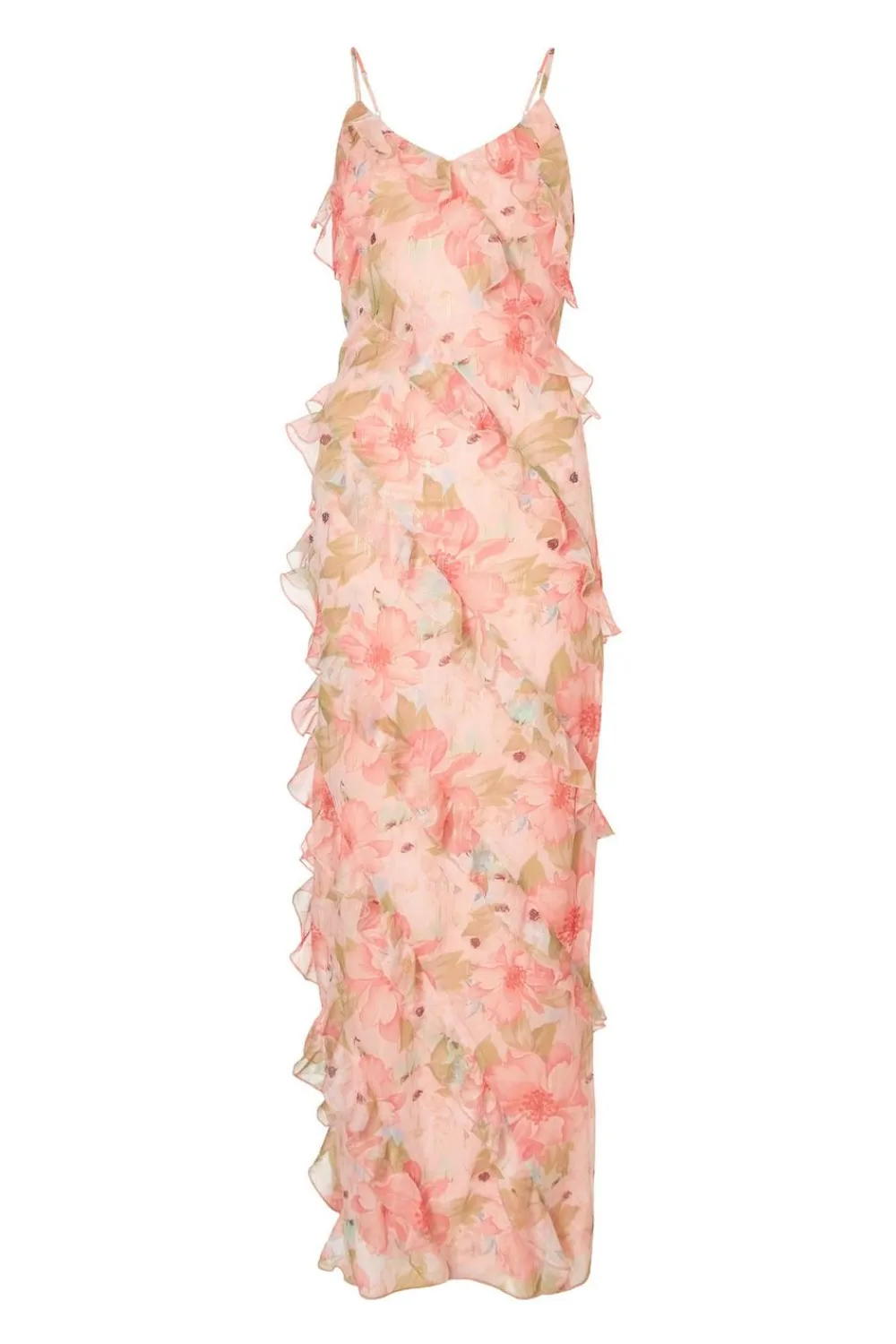 Quiz Prom Dresses|Prom & Ball>Coral Chiffon Floral Maxi Dress