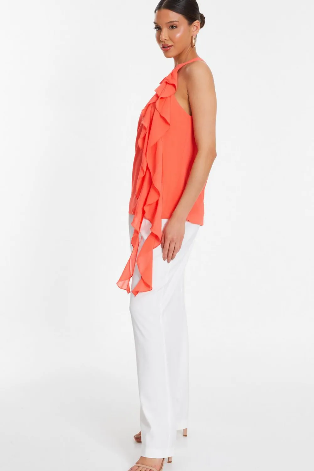Quiz Summer Tops|Shirts & Blouses>Chiffon Frill Drape Top