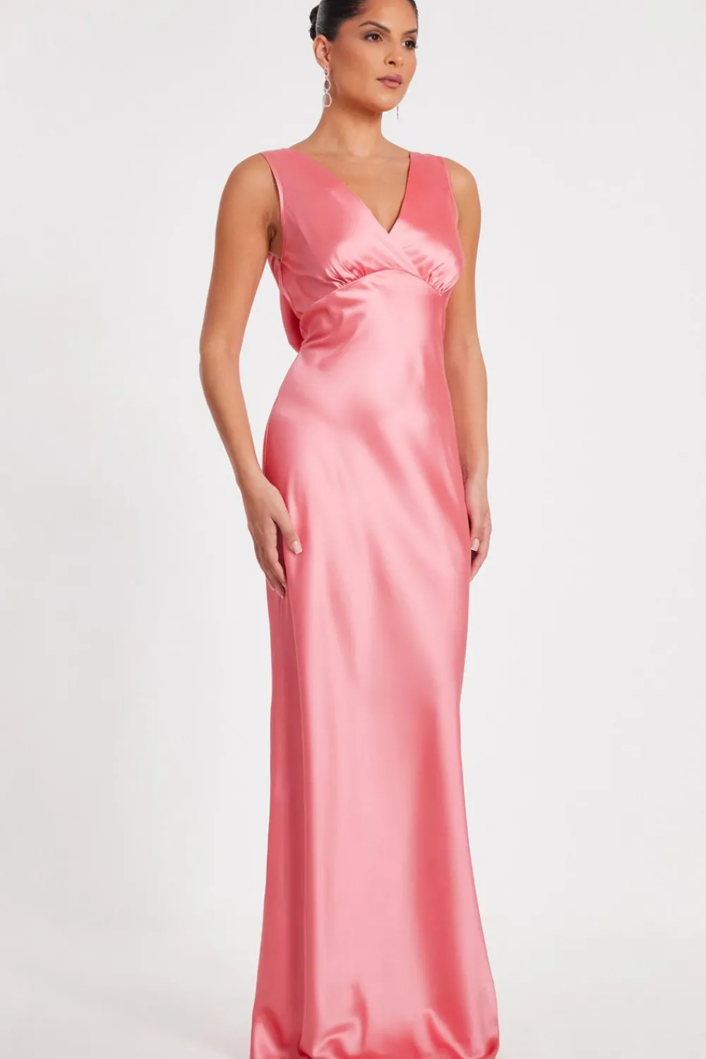 Quiz Prom Dresses|Prom & Ball>Satin Cowl Back Maxi Dress