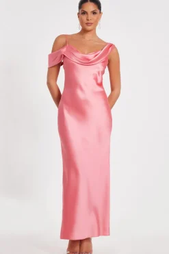 Quiz Prom Dresses|Prom & Ball>Satin Drop Shoulder Maxi Dress