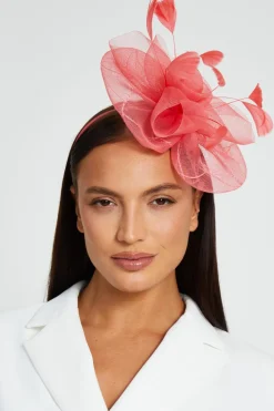 Quiz Wedding Accessories|Fascinators>Coral Spiral Headband Fascinator