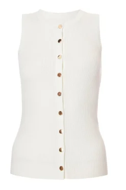 Quiz Summer Tops|Workwear>Cream Button Front Top