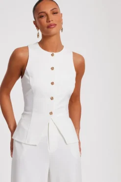 Quiz Waistcoat|Summer Tops>Button Front Waistcoat