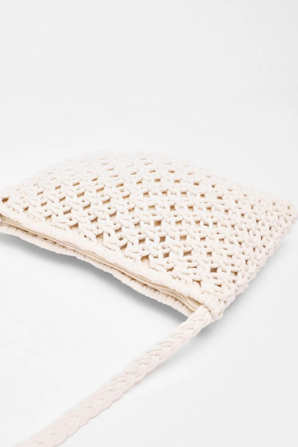 Quiz Holiday Accessories|Bags>Cream Crochet Cross Body Bag