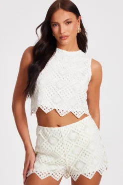 Quiz Summer Tops|Day Tops>Crochet Tank Top