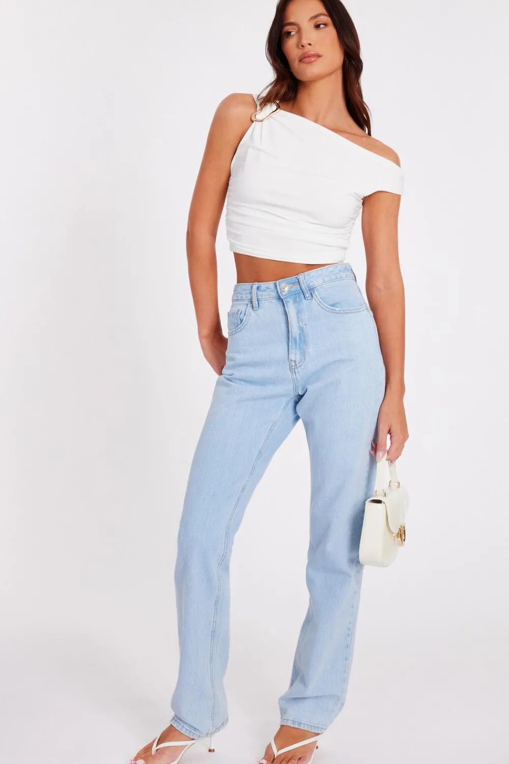Quiz Going Out Tops|Crop Tops>Drop Sleeve Top