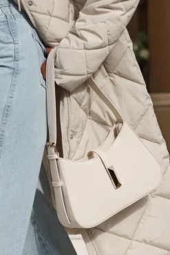 Quiz Bags>Faux Leather Shoulder Bag