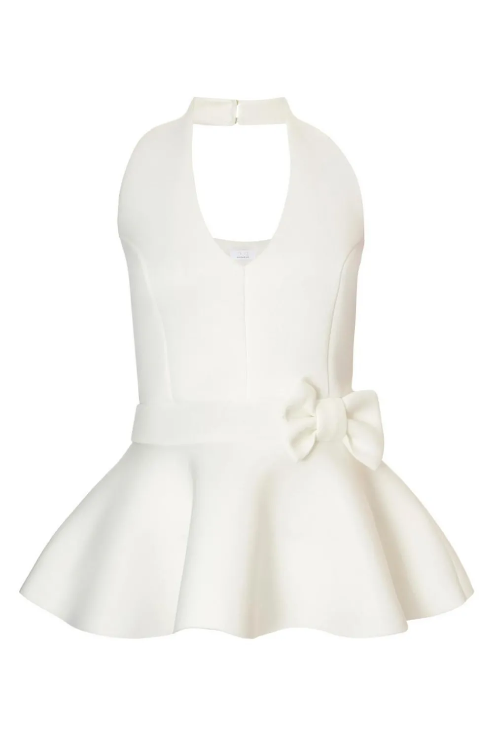 Quiz Going Out Tops|Christening Guest>Cream Halter Neck Peplum Top