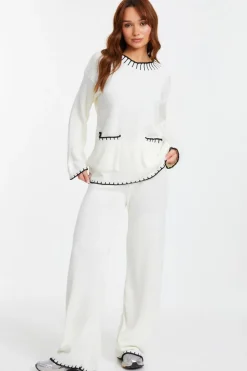 Quiz Knitwear|Jumpers>Knit Contrast Stich Jumper