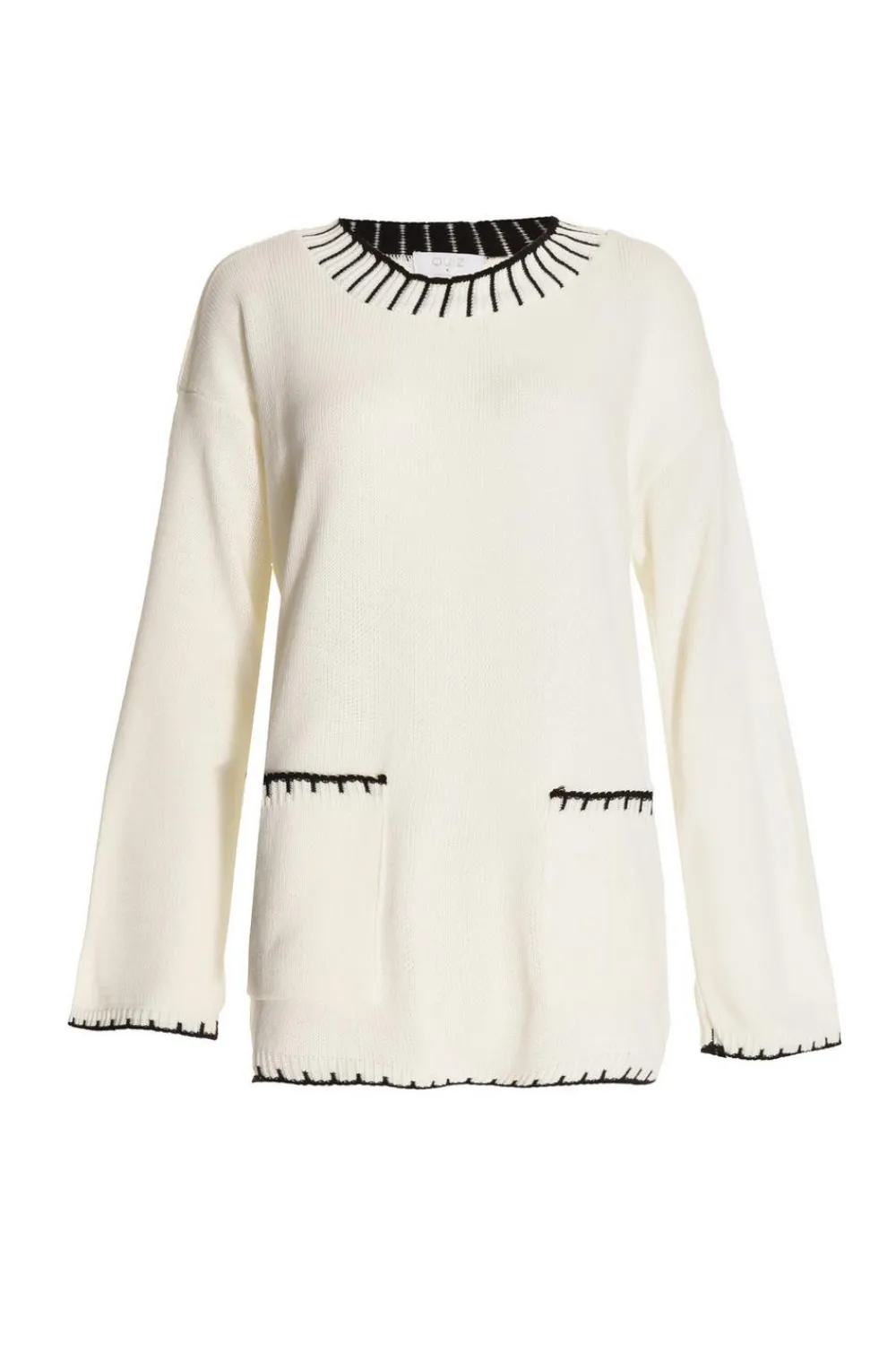 Quiz Knitwear|Jumpers>Knit Contrast Stich Jumper