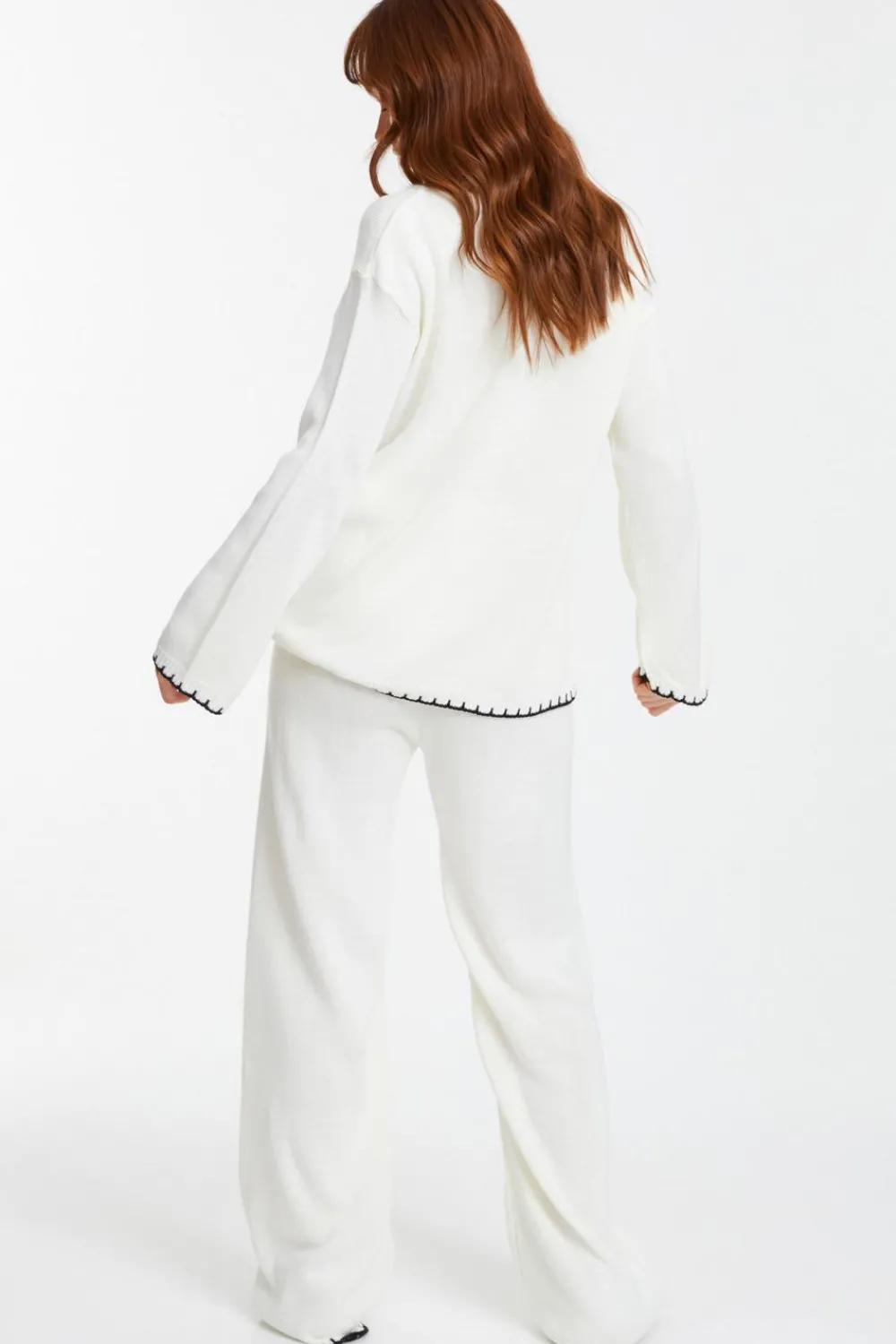 Quiz Knitwear|Jumpers>Knit Contrast Stich Jumper
