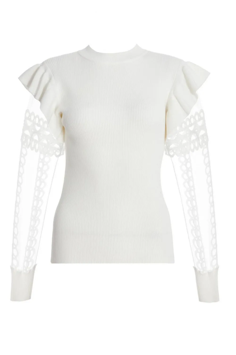 Quiz Knitwear|Jumpers>Knit Mesh Sleeve Jumper