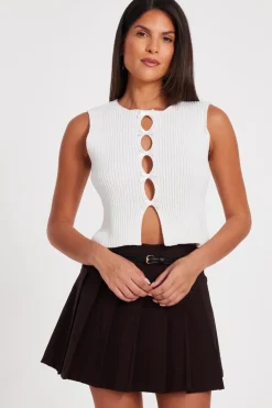 Quiz Summer Tops|Day Tops>Knit Mini Bow Top
