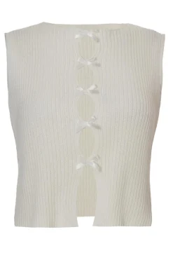 Quiz Summer Tops|Day Tops>Knit Mini Bow Top