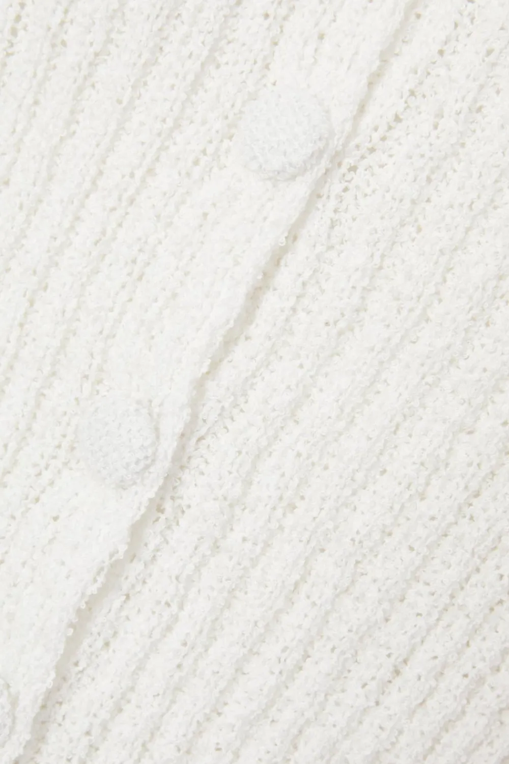 Quiz Summer Tops|Day Tops>Cream Knitted Button Front Top