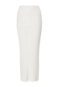 Quiz Skirts|Knitwear>Cream Knitted Midaxi Skirt