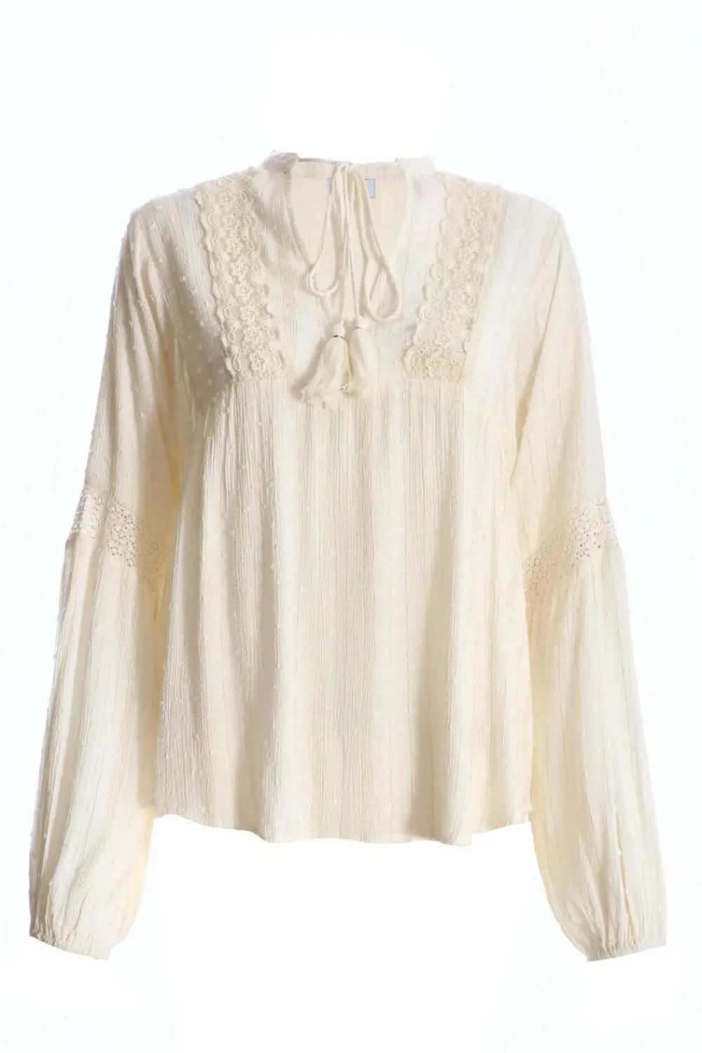 Quiz Summer Tops|Shirts & Blouses>Cream Lace Tie Top