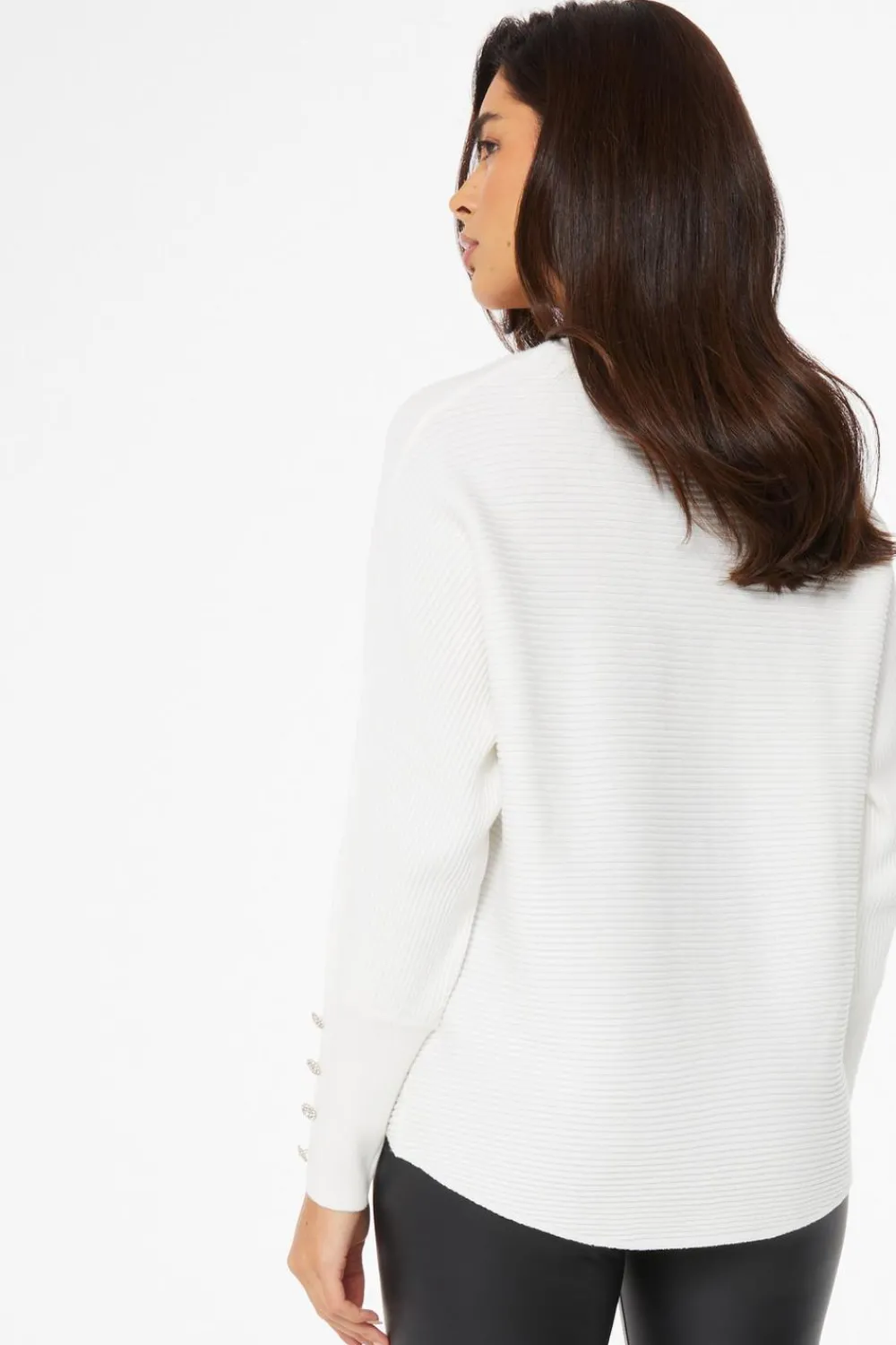 Quiz Jumpers|Knitwear>Cream Light Knit Buttoned Jumper