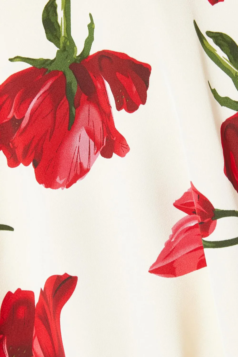Quiz Day At The Races|Florals>Cream Satin Rose Print Mini Dress