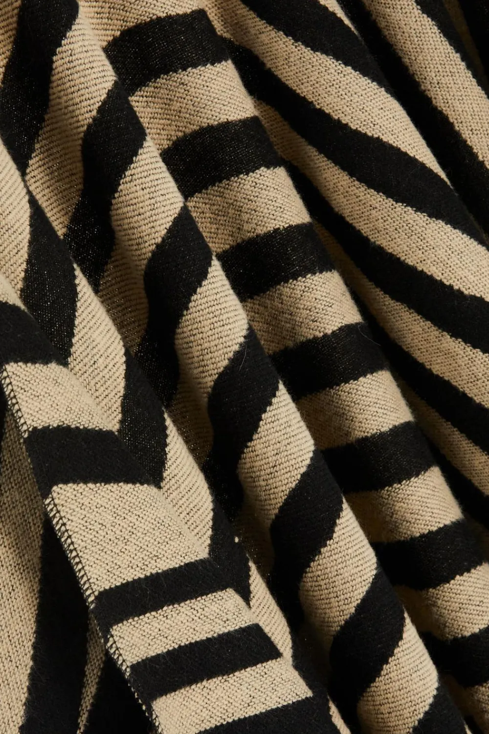 Quiz Capes & Ponchos>Cream Stripe Tassel Cape