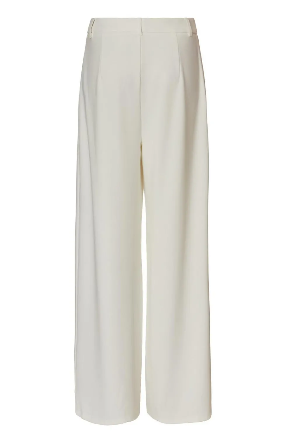 Quiz Workwear|Trousers>Cream Wide Leg Trousers