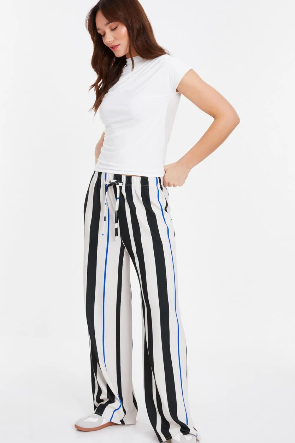 Quiz Summer Tops|Crop Tops>Cream Wrap High Neck Top