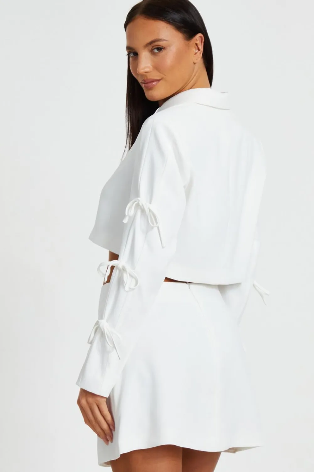 Quiz Summer Clothes|Skirts>Cream Wrap Mini Skirt