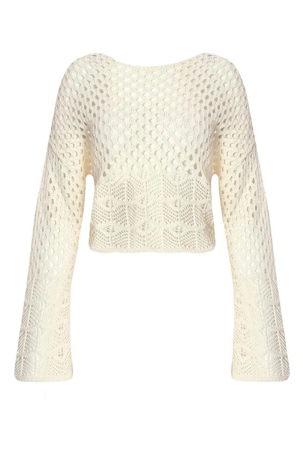Quiz Summer Tops|Day Tops>Crochet Long Sleeve Top