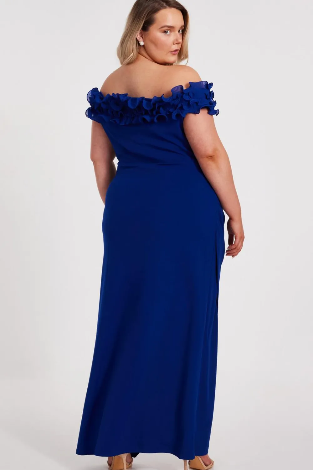 Quiz Prom Dresses|Prom & Ball>Curve Bardot Ruffle Maxi Dress