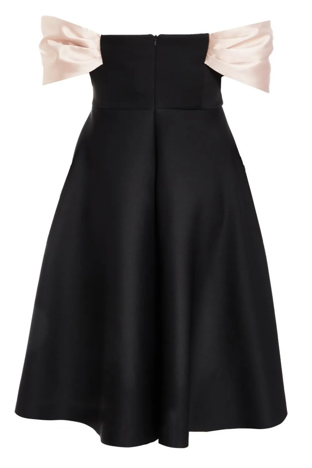 Quiz Evening Dresses|Wedding Guest Dresses>Curve Black Contrast Bardot Skater Midi Dress