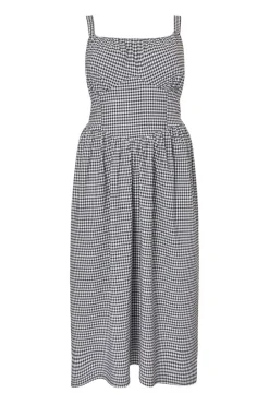 Quiz Summer Clothes|Dresses>Curve Black Gingham Midaxi Dress