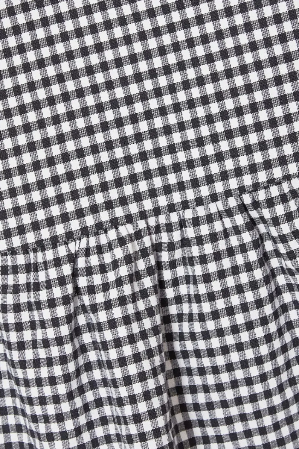 Quiz Summer Tops|Day Tops>Curve Black Gingham Peplum Top
