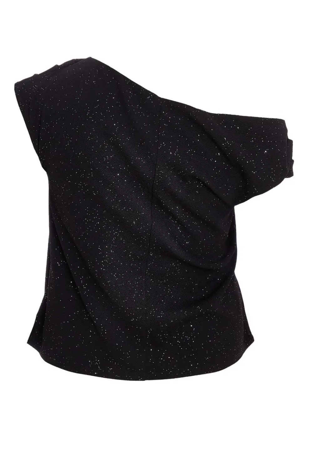 Quiz Going Out Tops|Day Tops>Curve Black Glitter Drape Neck Top