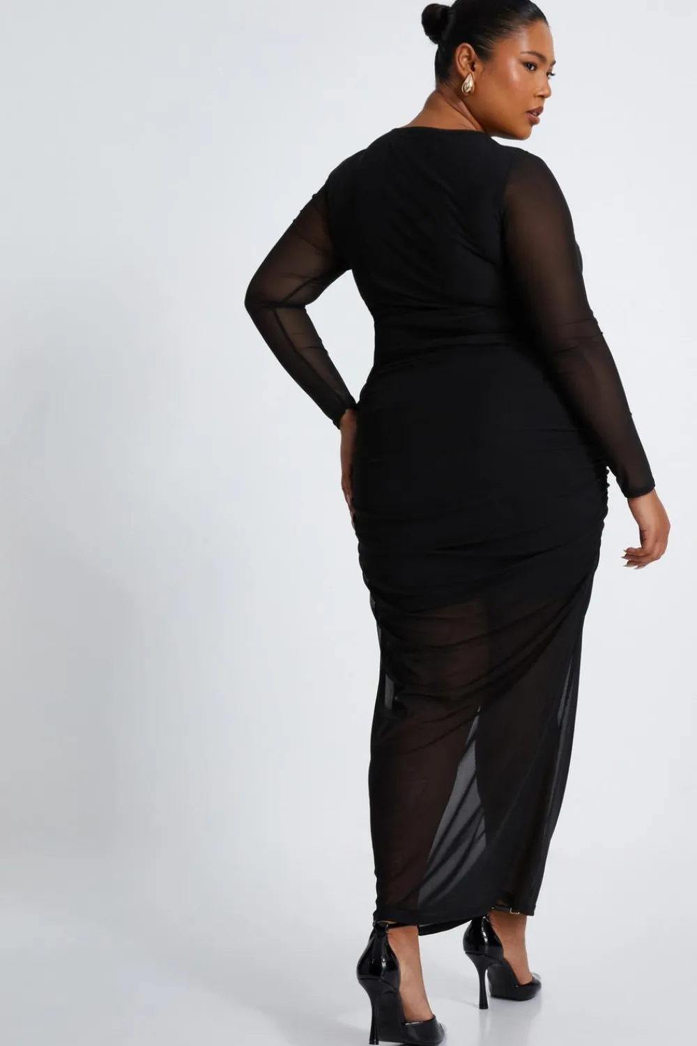 Quiz Crop Tops|Tops>Curve Mesh Crop Top