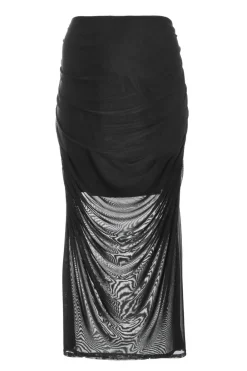 Quiz Co-Ords|Going Out>Curve Mesh Midaxi Skirt