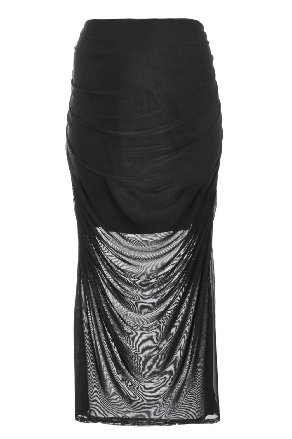 Quiz Co-Ords|Going Out>Curve Mesh Midaxi Skirt