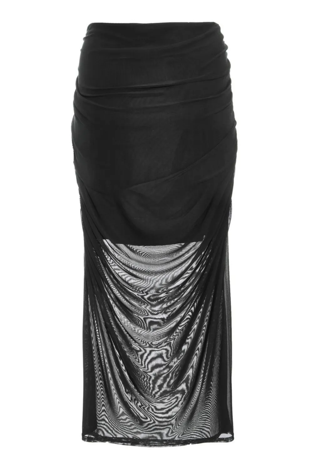 Quiz Co-Ords|Going Out>Curve Mesh Midaxi Skirt