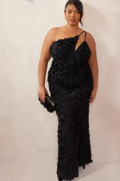 Quiz Prom Dresses|Prom & Ball>Curve One Shoulder Floral Maxi Dress