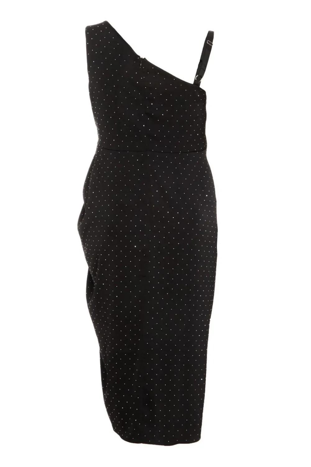 Quiz Evening Dresses|Wedding Guest Dresses>Curve Rhinestone Satin Midi Dress